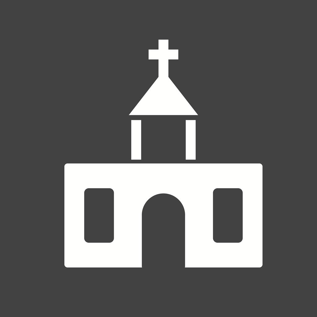 Church Glyph Inverted Icon