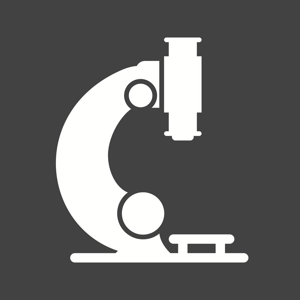 Microscope Glyph Inverted Icon - IconBunny