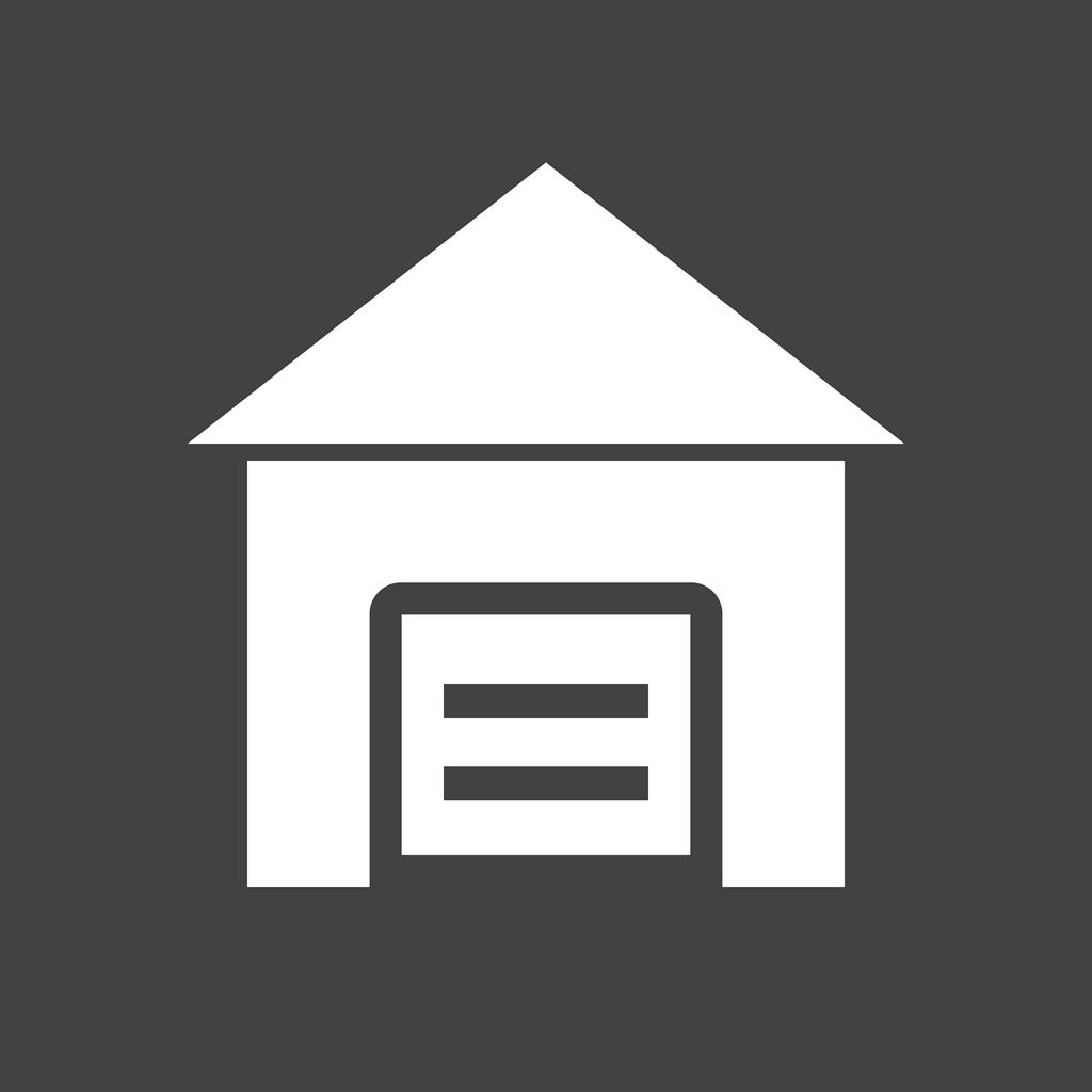 Warehouse Glyph Inverted Icon