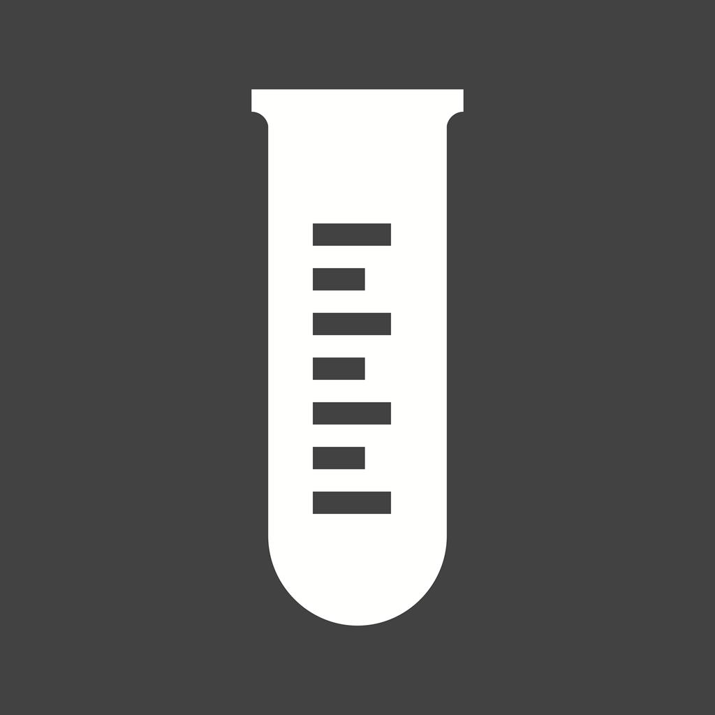 Test Tube Glyph Inverted Icon - IconBunny