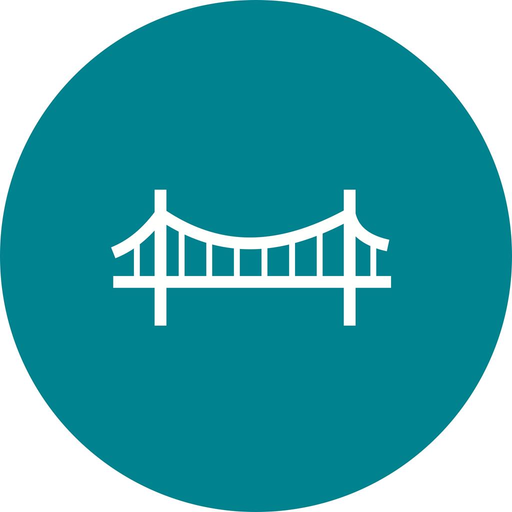 Bridge Flat Round Icon