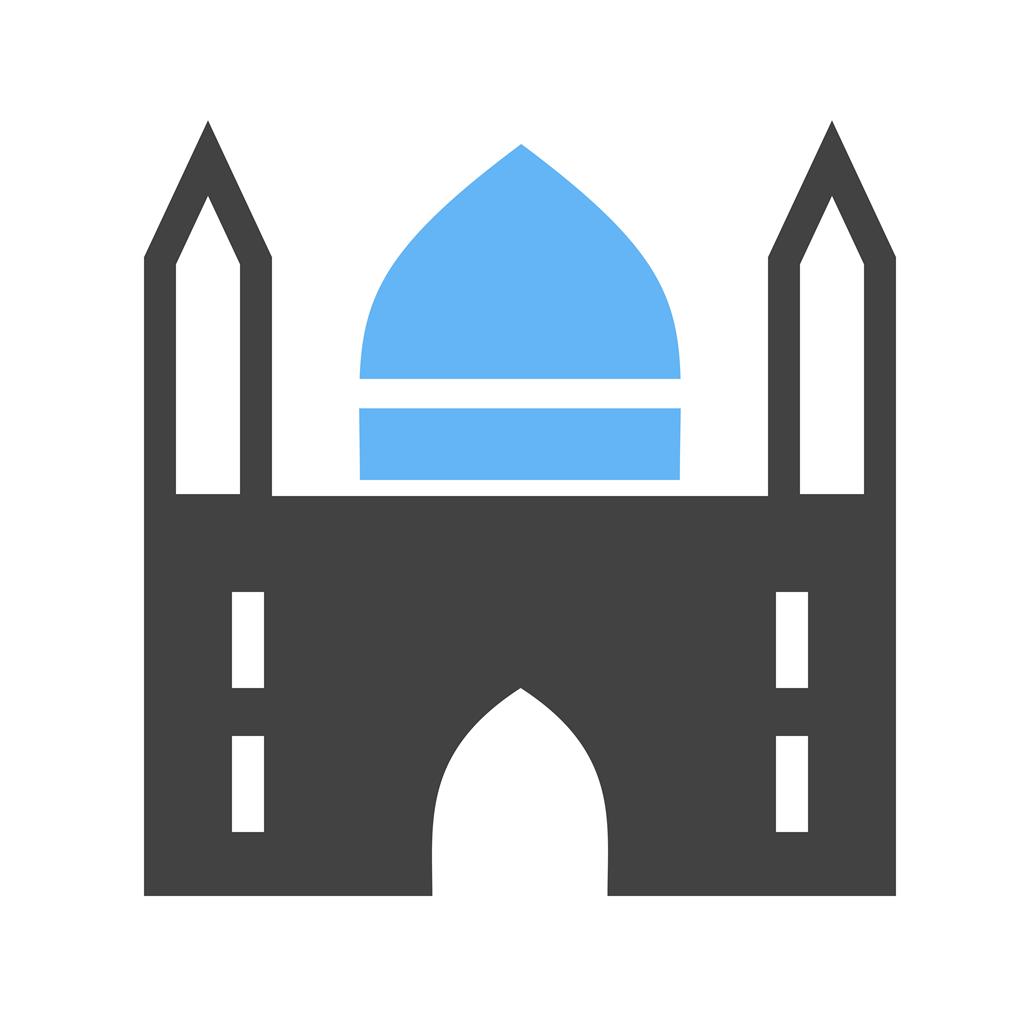 Mosque Blue Black Icon