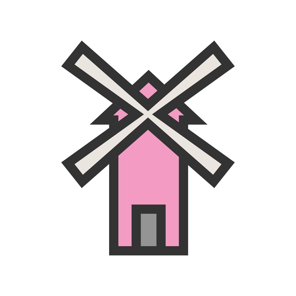 Windmill Line Filled Icon