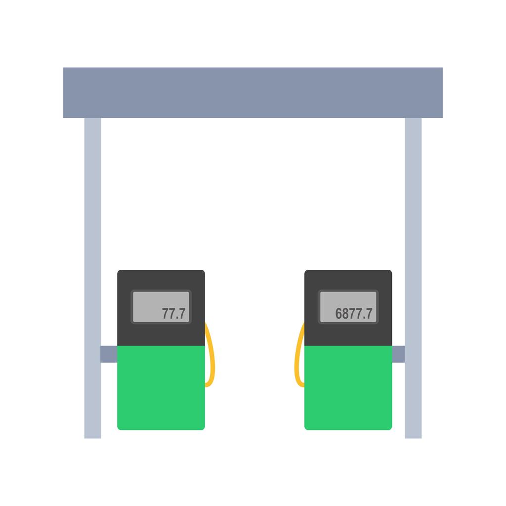 Fuel Station Flat Multicolor Icon