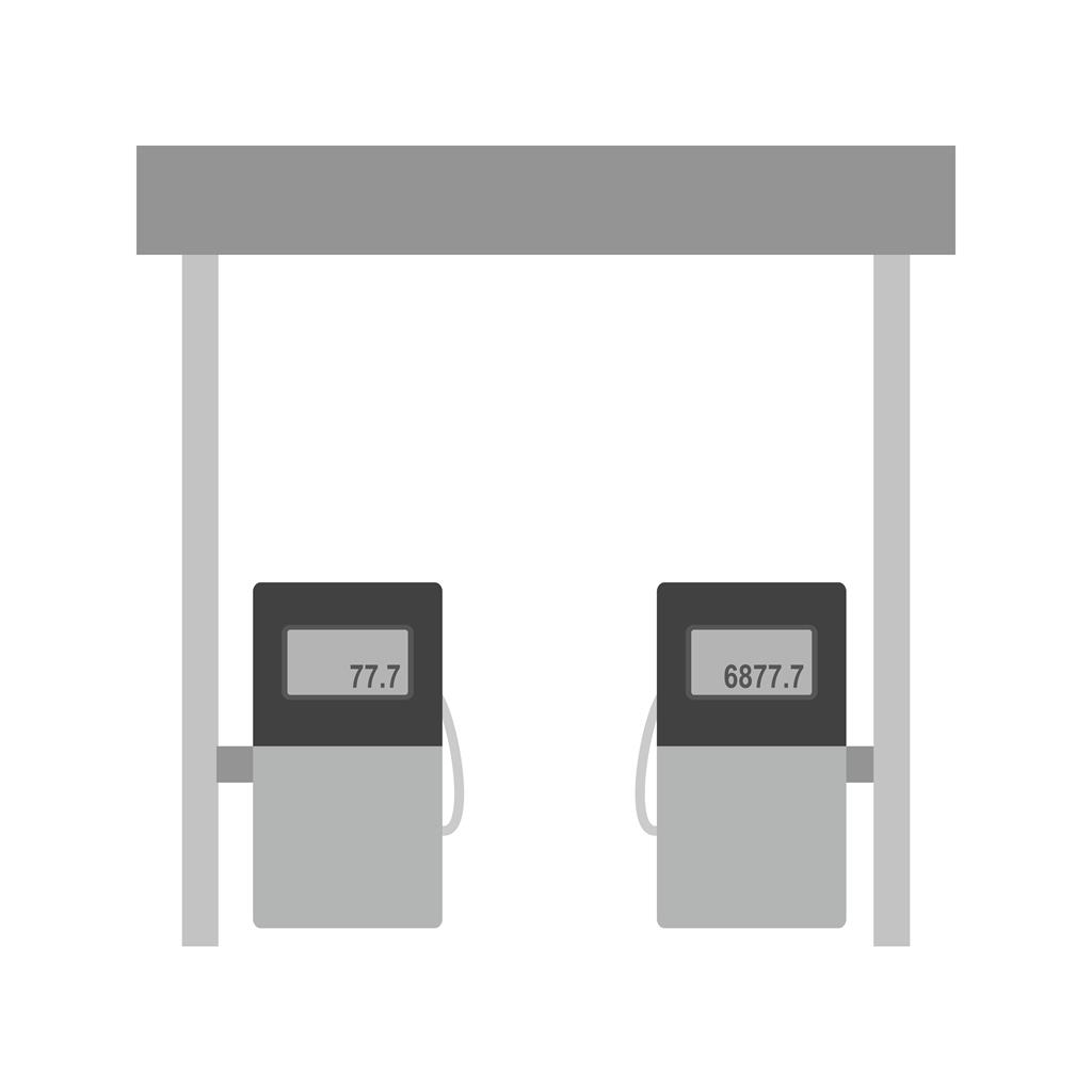 Fuel Station Greyscale Icon