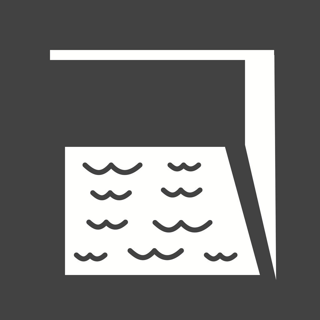 Swimming Pool Glyph Inverted Icon