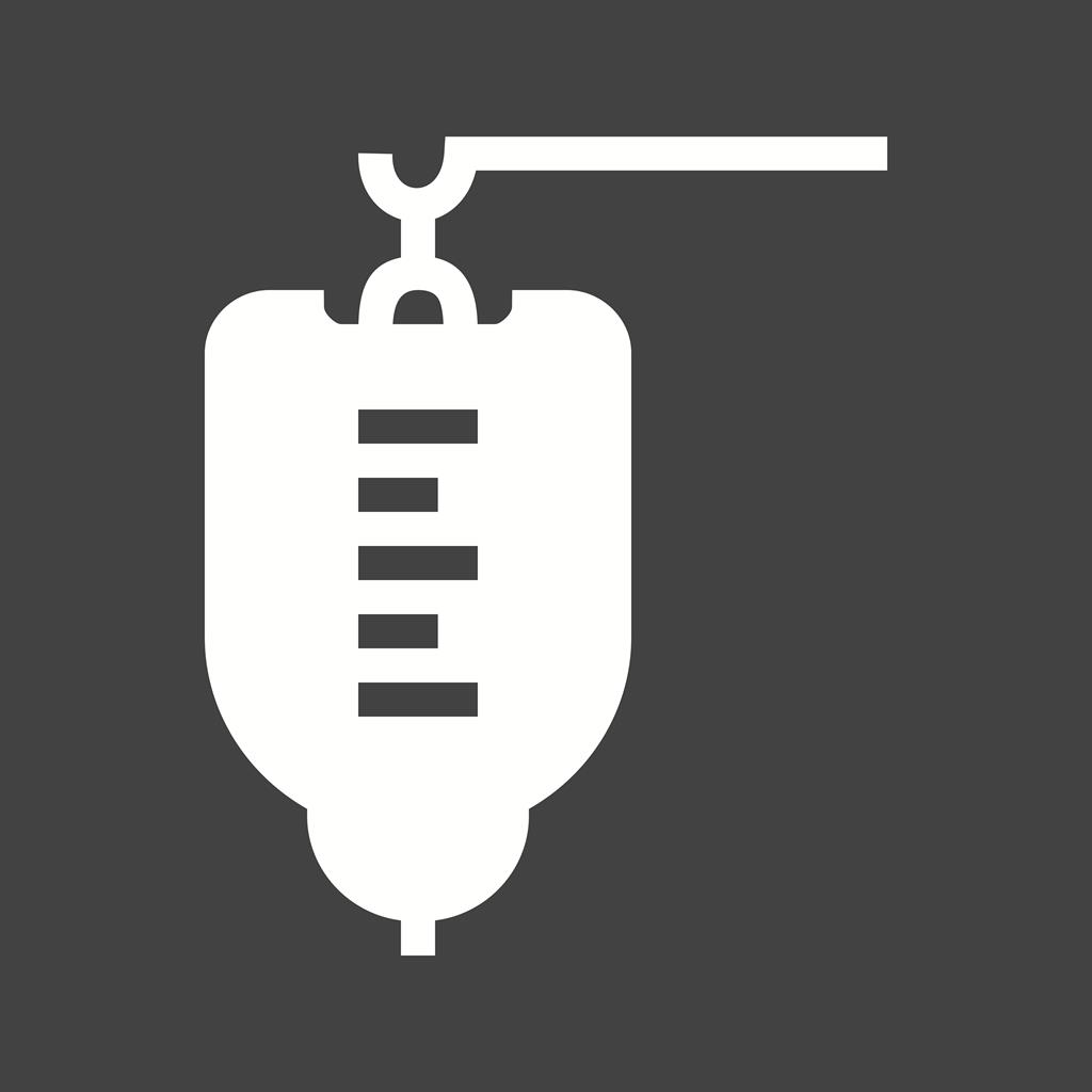 Medical Drip Glyph Inverted Icon - IconBunny