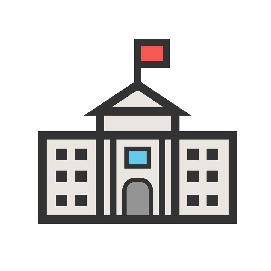 The White House Line Filled Icon