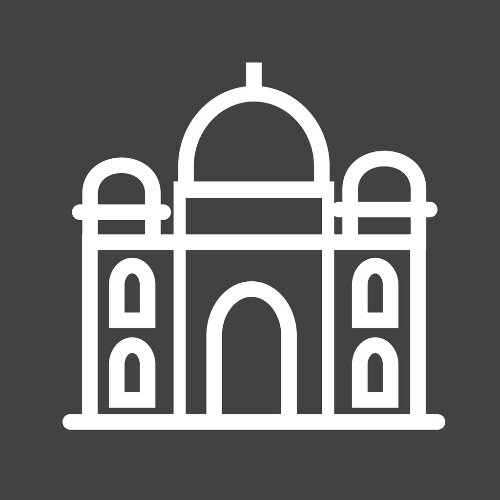 Taj Mahal Line Inverted Icon