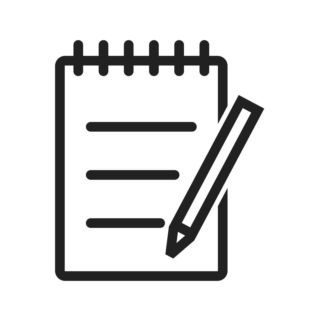 Notebook & Pen Line Icon