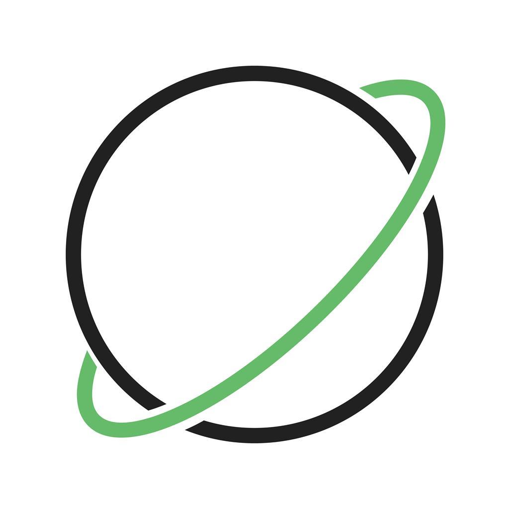 Globe Line Green Black Icon