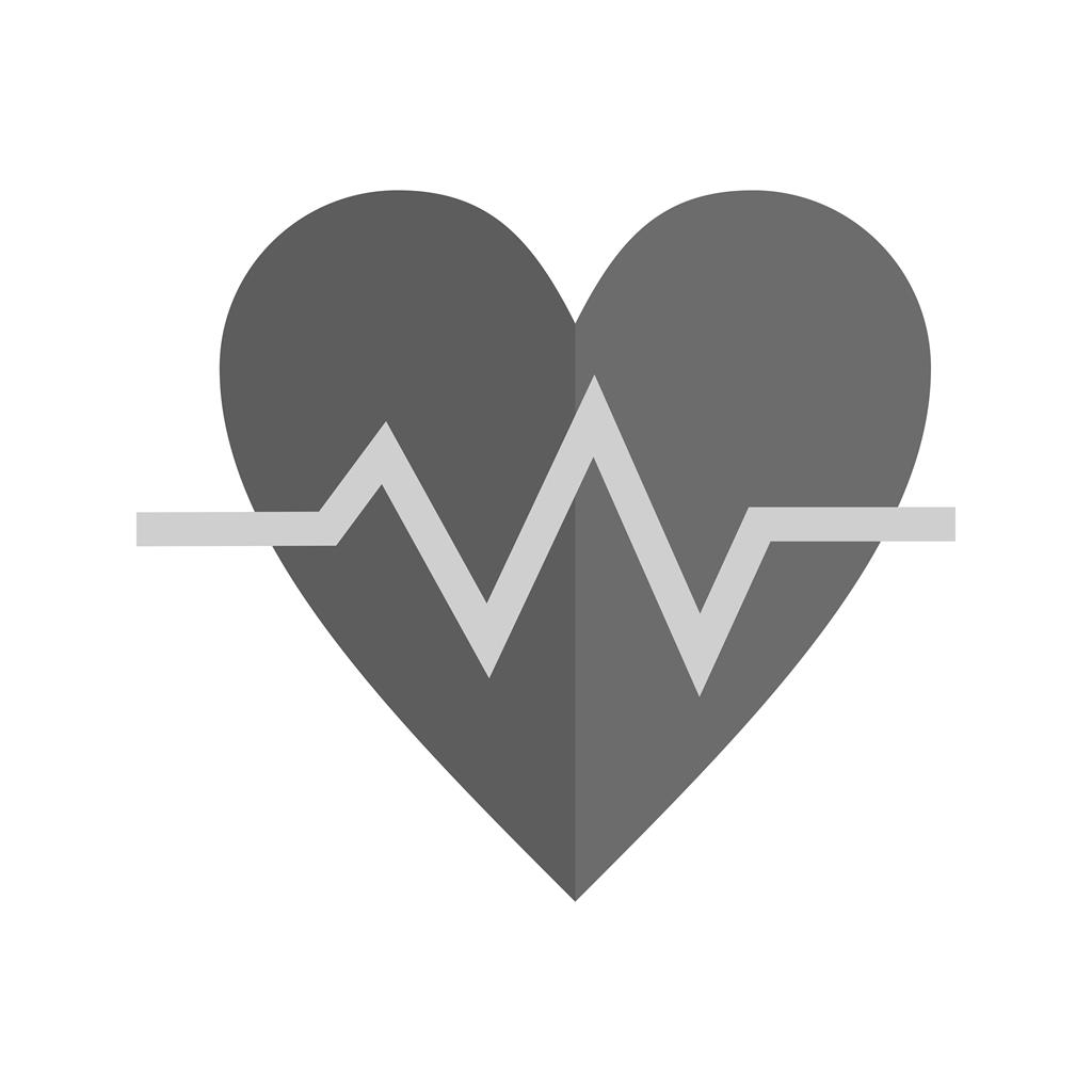 Heartbeat Greyscale Icon - IconBunny