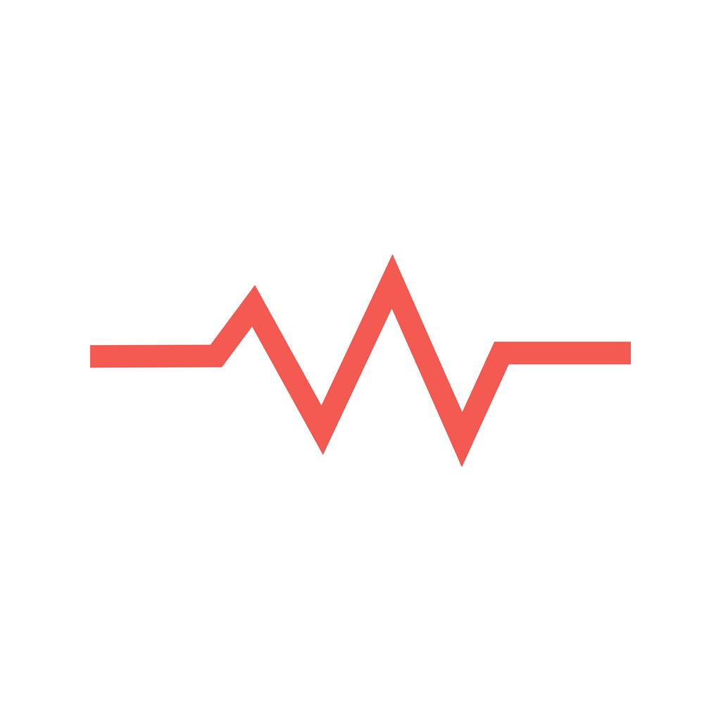 Heartbeat Line Filled Icon - IconBunny