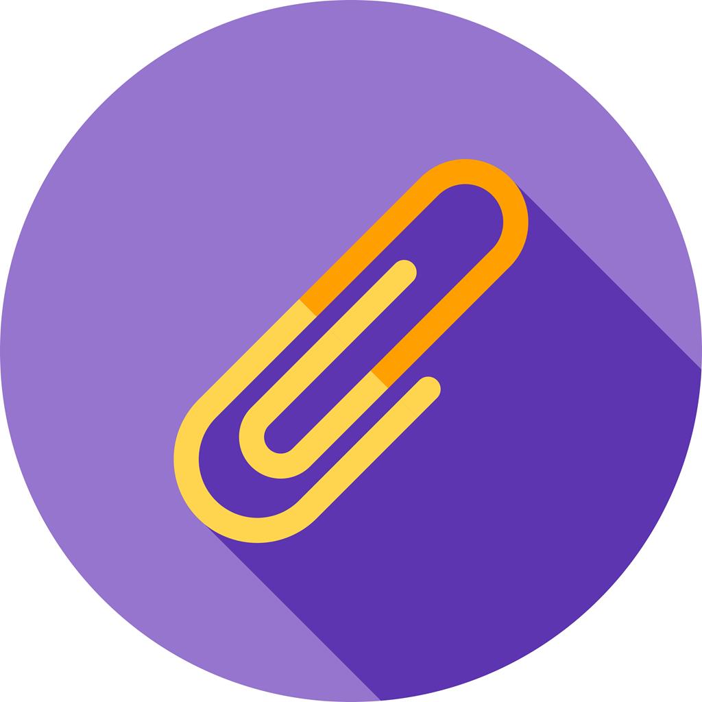 Paper Clip Flat Shadowed Icon