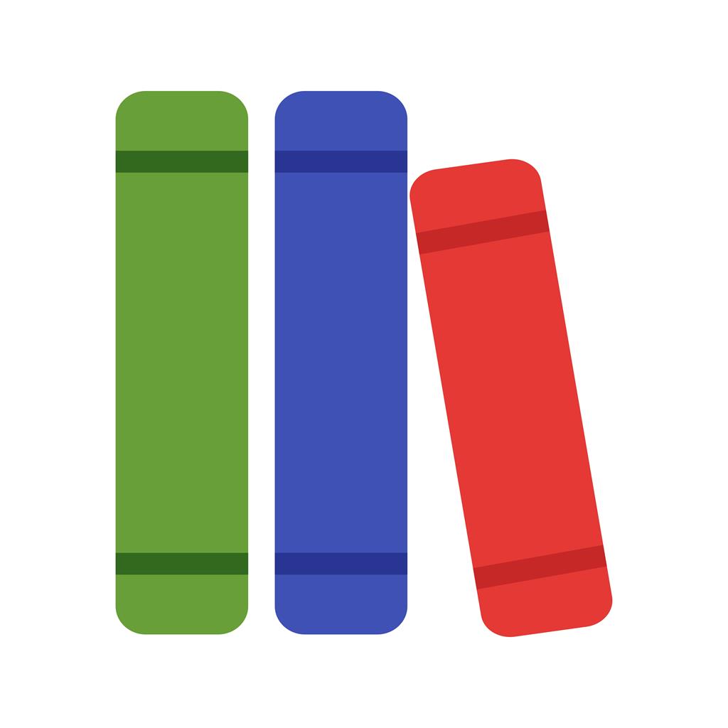 Books Flat Multicolor Icon