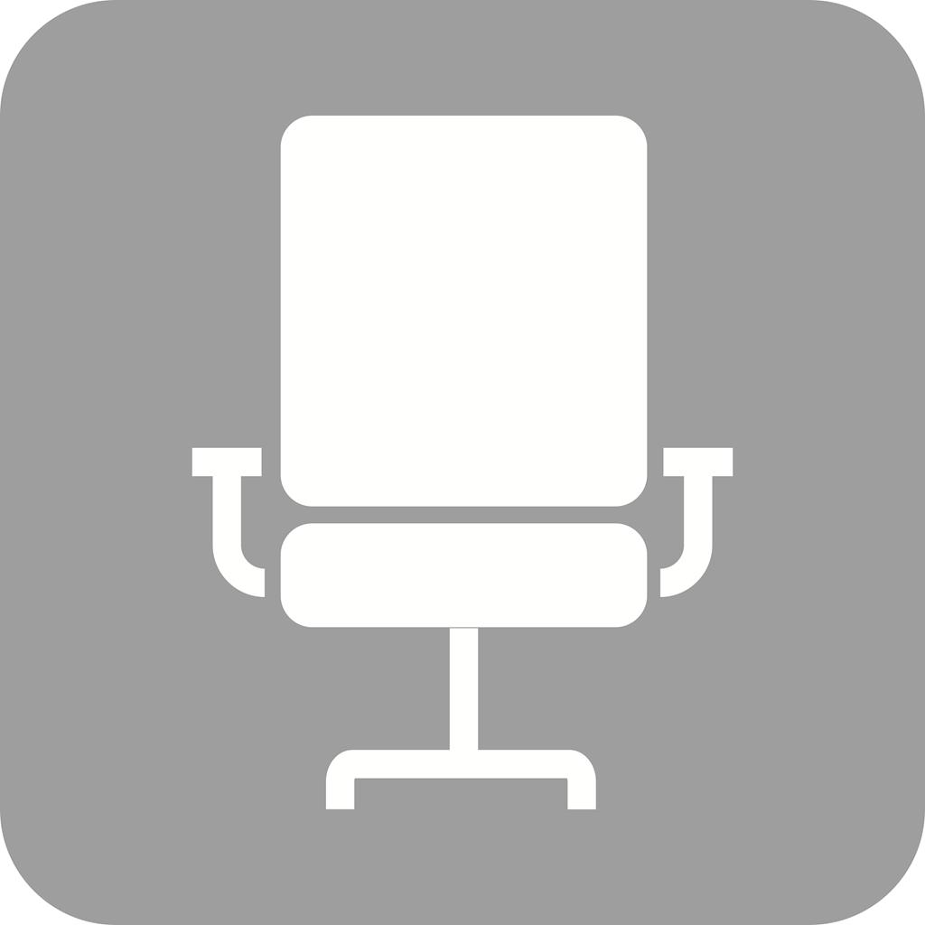 Chair Flat Round Corner Icon