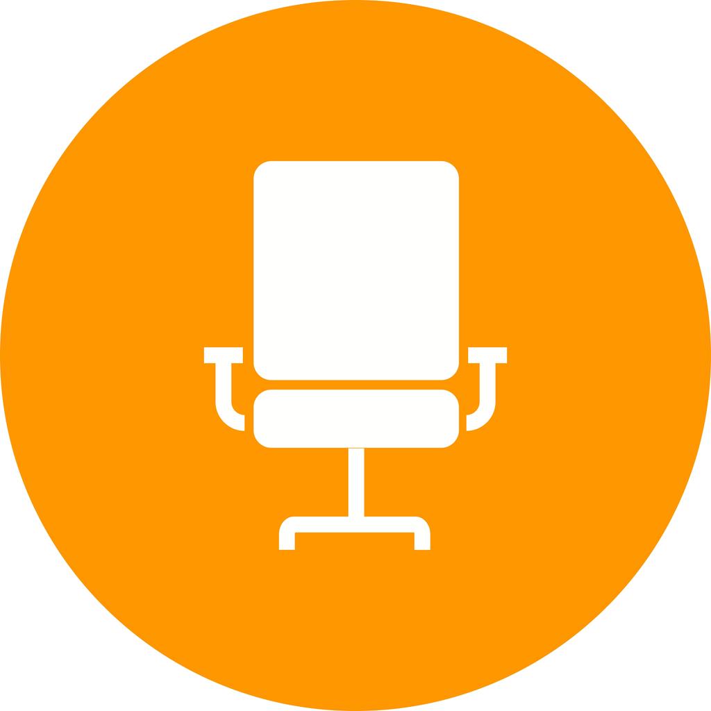 Chair Flat Round Icon
