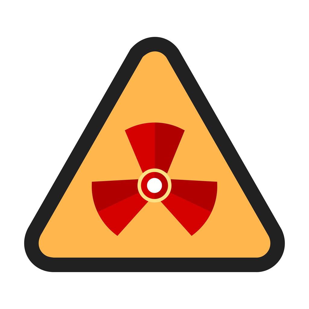 Radiation Zone Flat Multicolor Icon - IconBunny