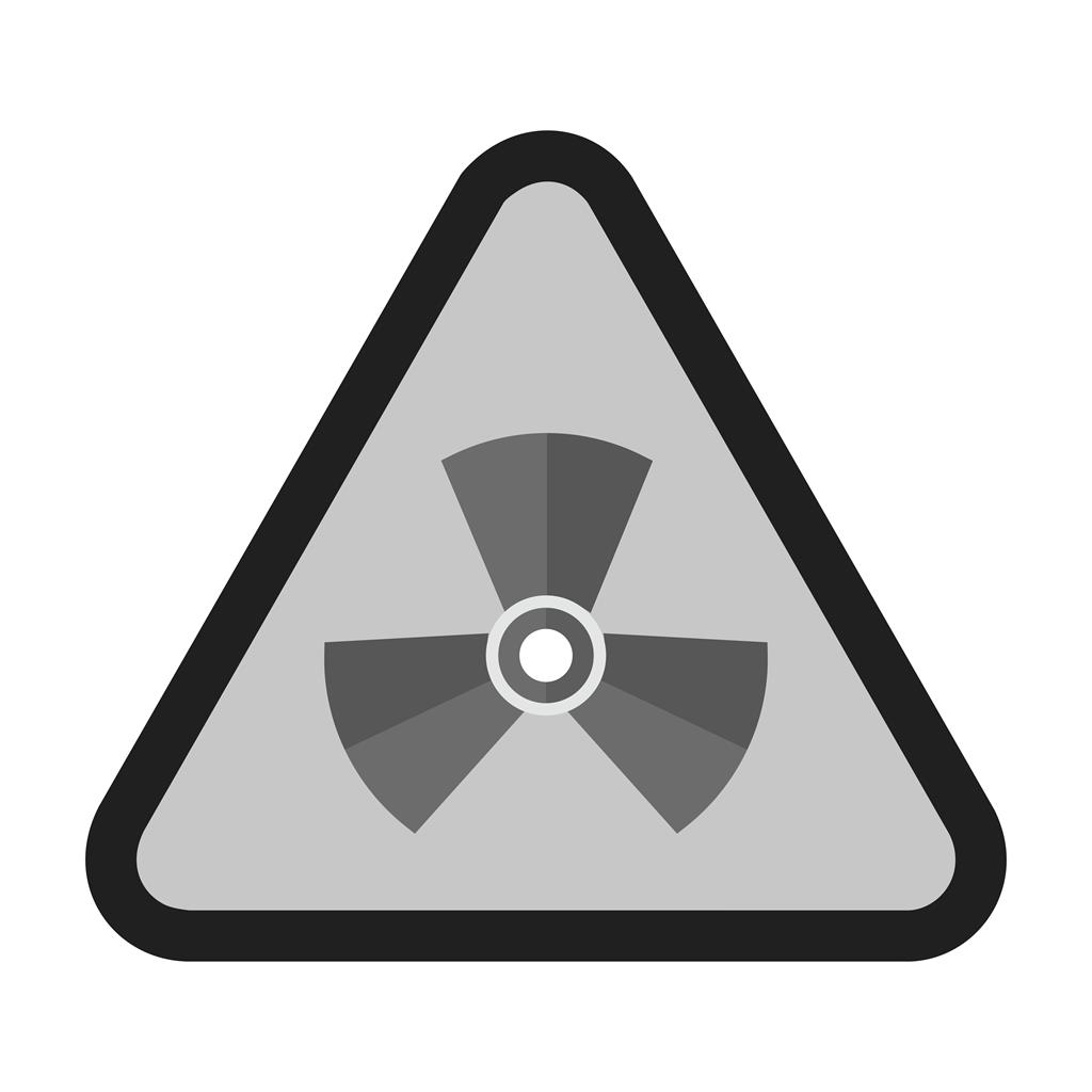 Radiation Zone Greyscale Icon - IconBunny