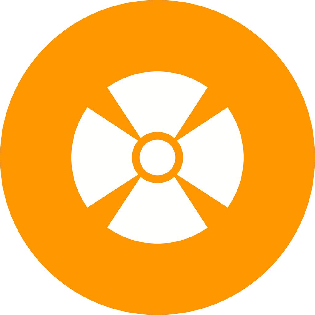 Radiation Zone Flat Round Icon - IconBunny