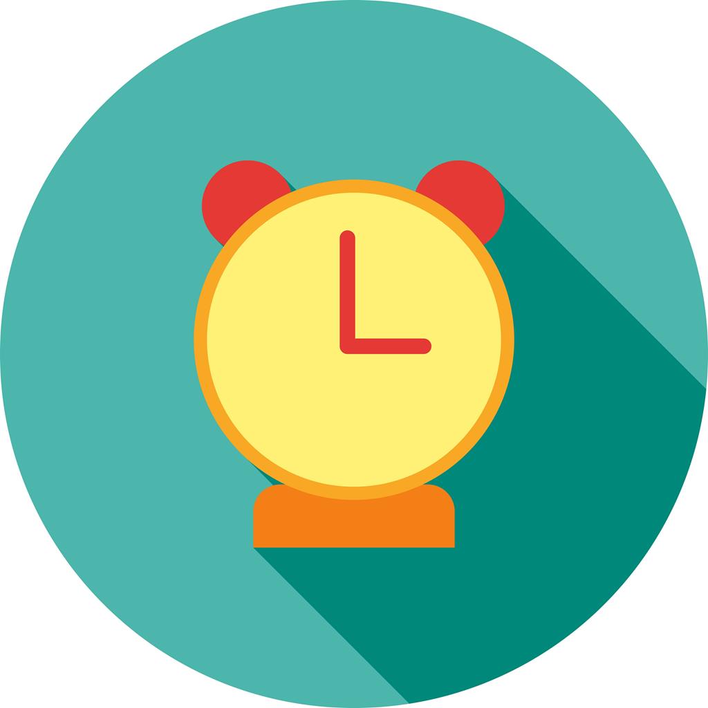 Alarm Clock Flat Shadowed Icon