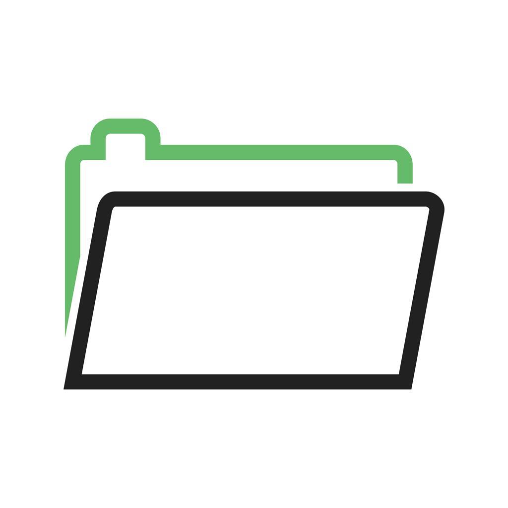 Folder Line Green Black Icon