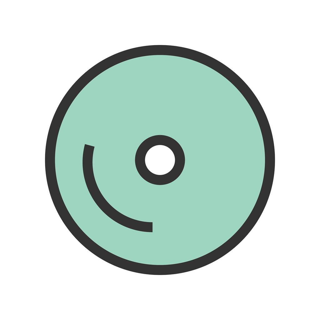 Disk Line Filled Icon - IconBunny