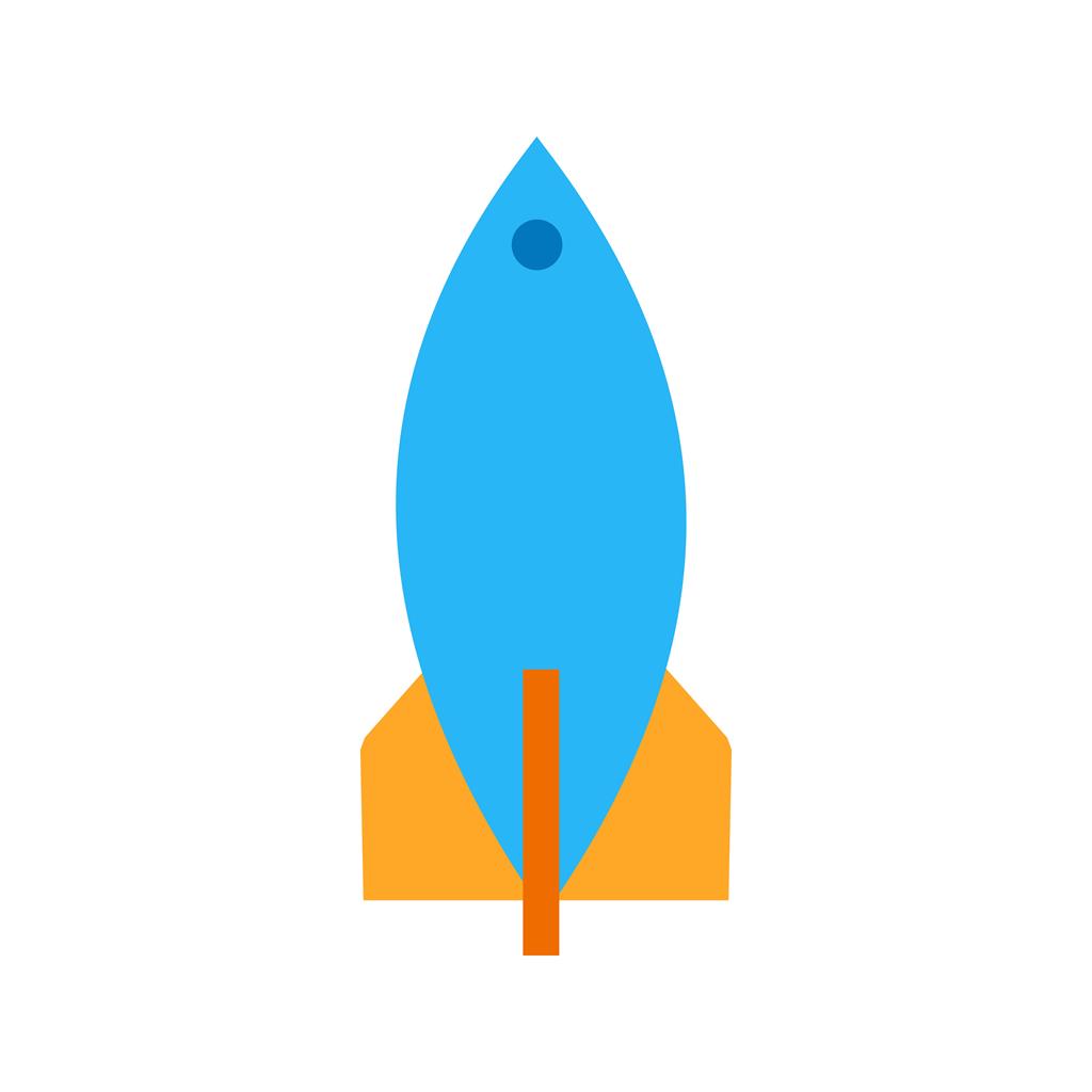 Rocket Flat Multicolor Icon