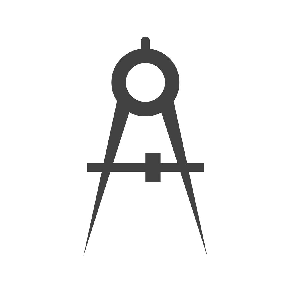 Geometrical Compass Glyph Icon