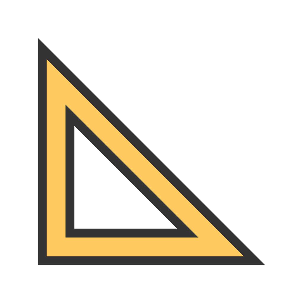 Set Square Line Filled Icon