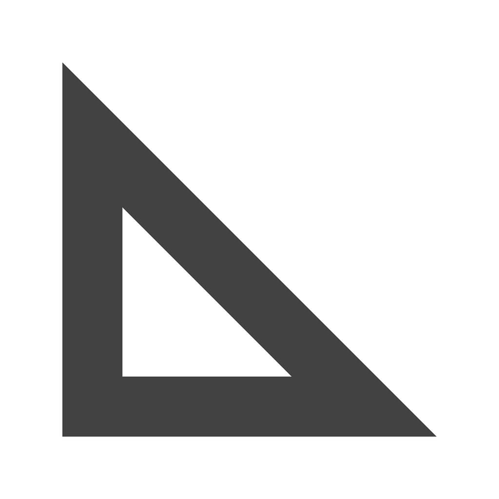 Set Square Glyph Icon