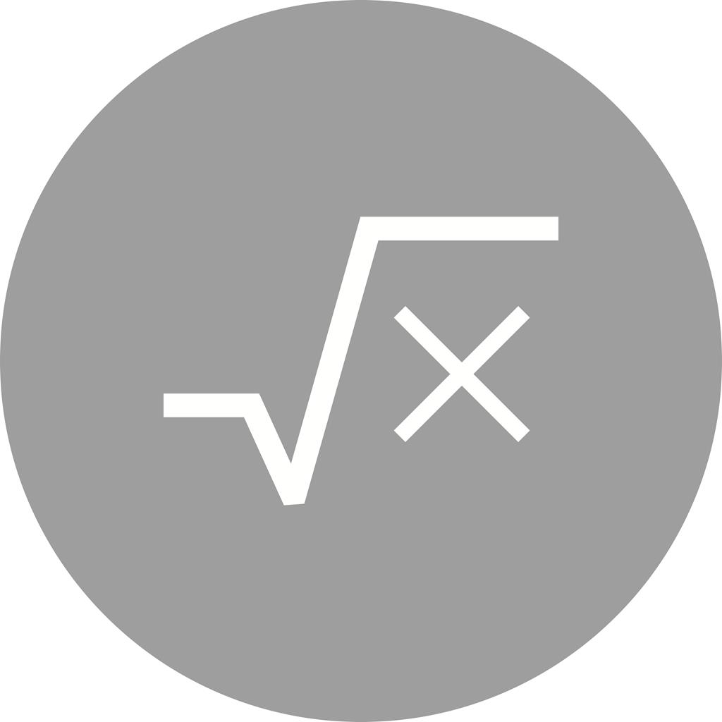 Square Root Flat Round Icon