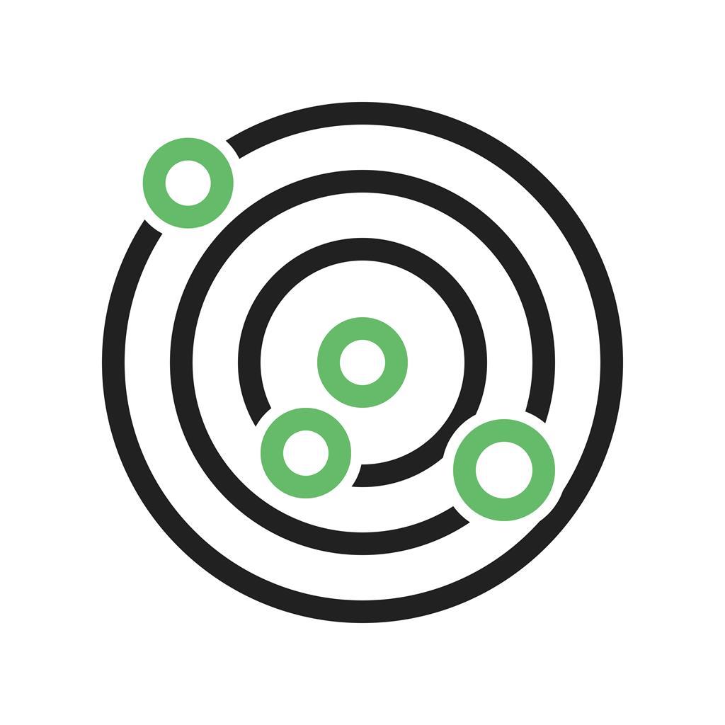 Atomic Structure Line Green Black Icon