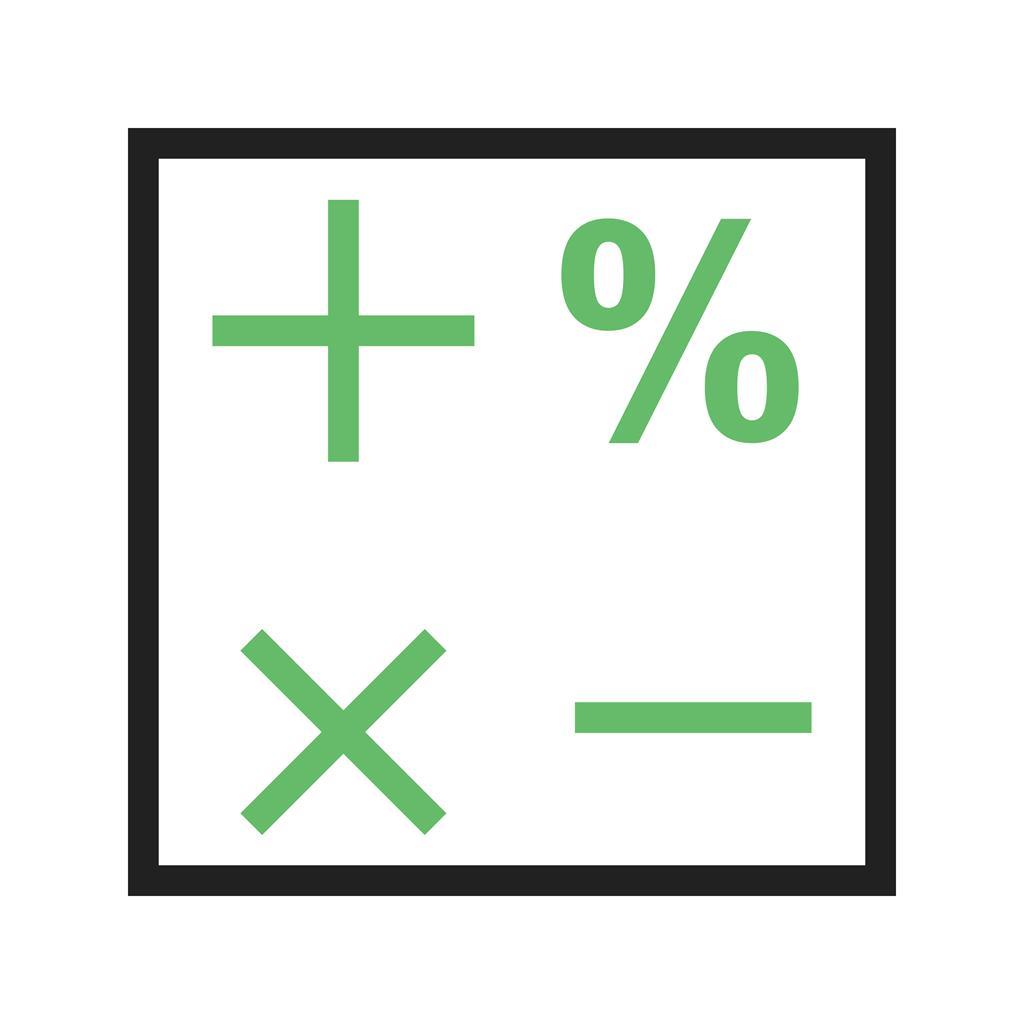 Mathematics Line Green Black Icon