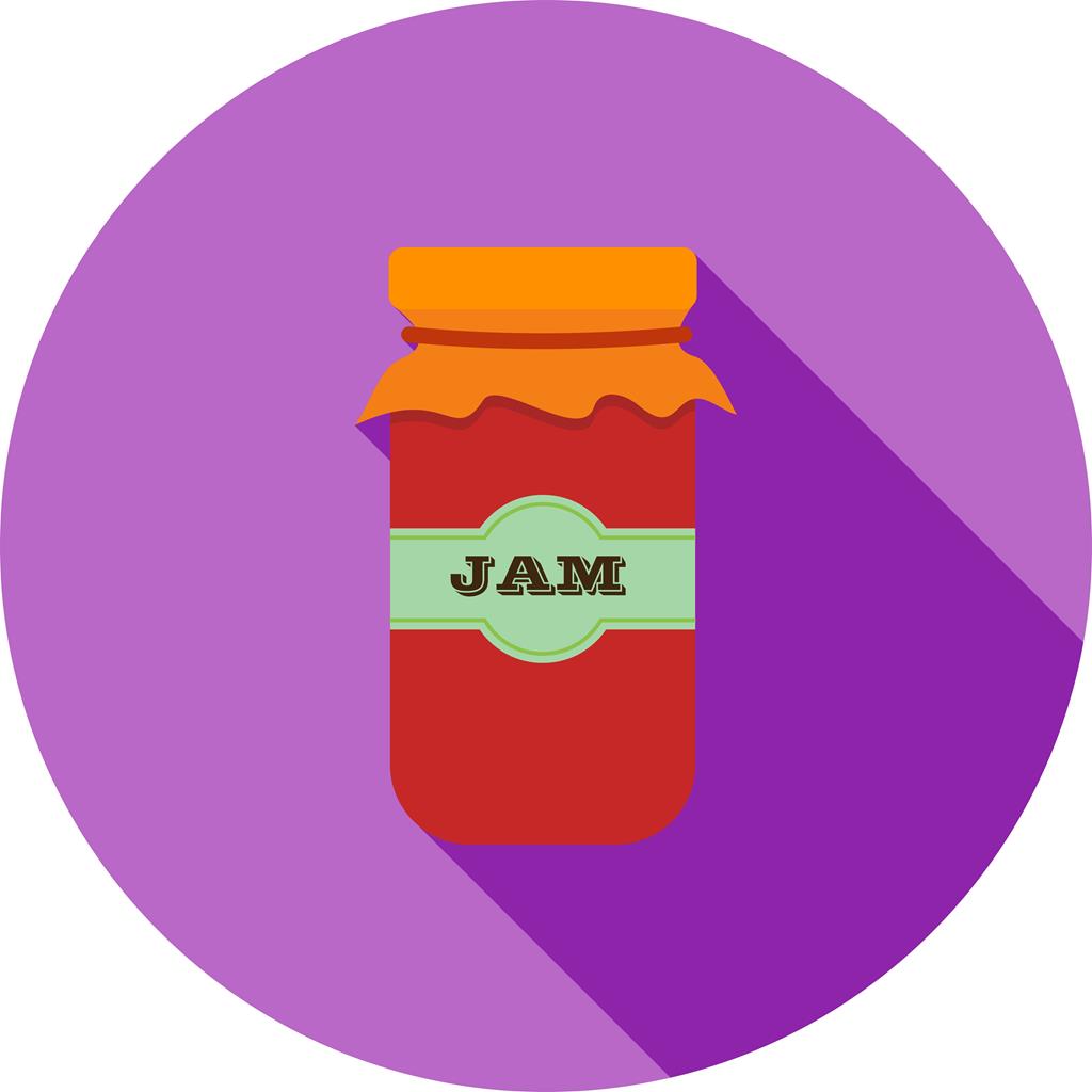 Jam Jar Flat Shadowed Icon