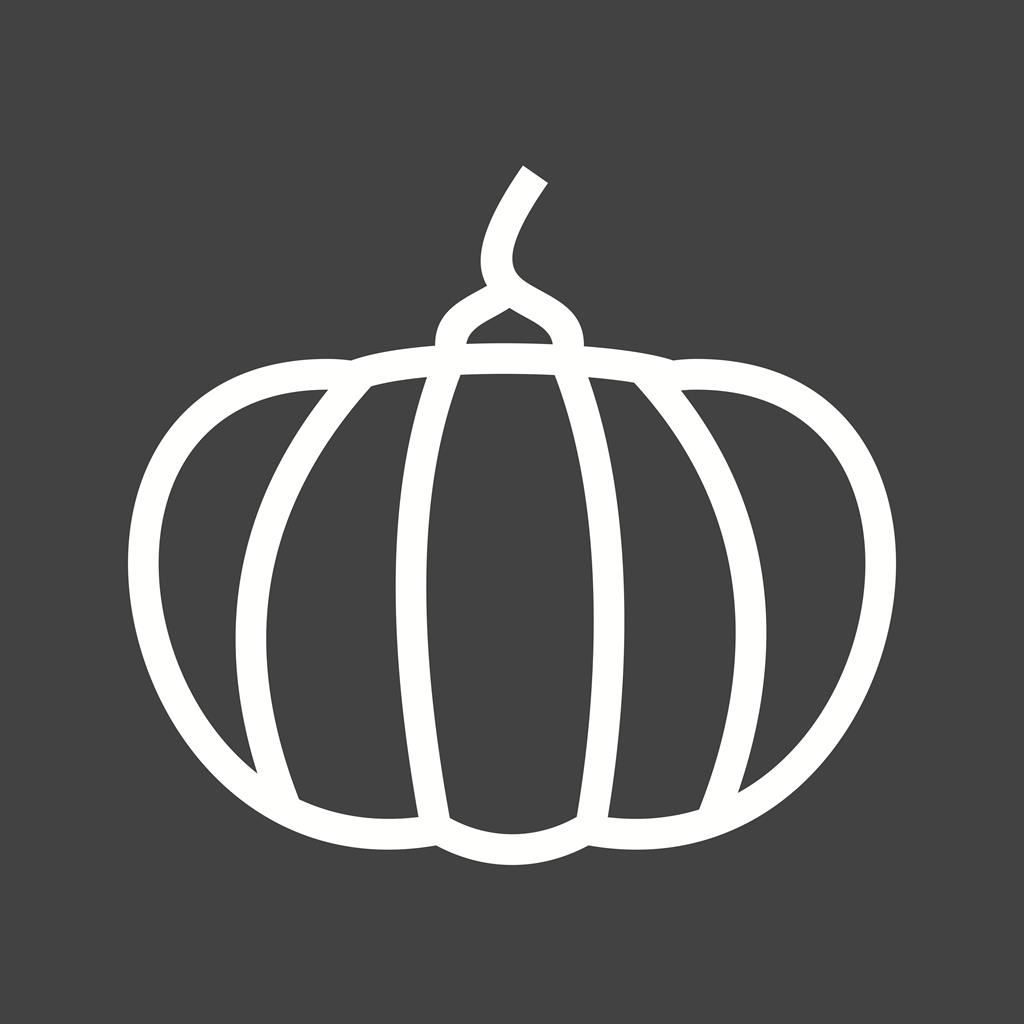 Pumpkin Line Inverted Icon