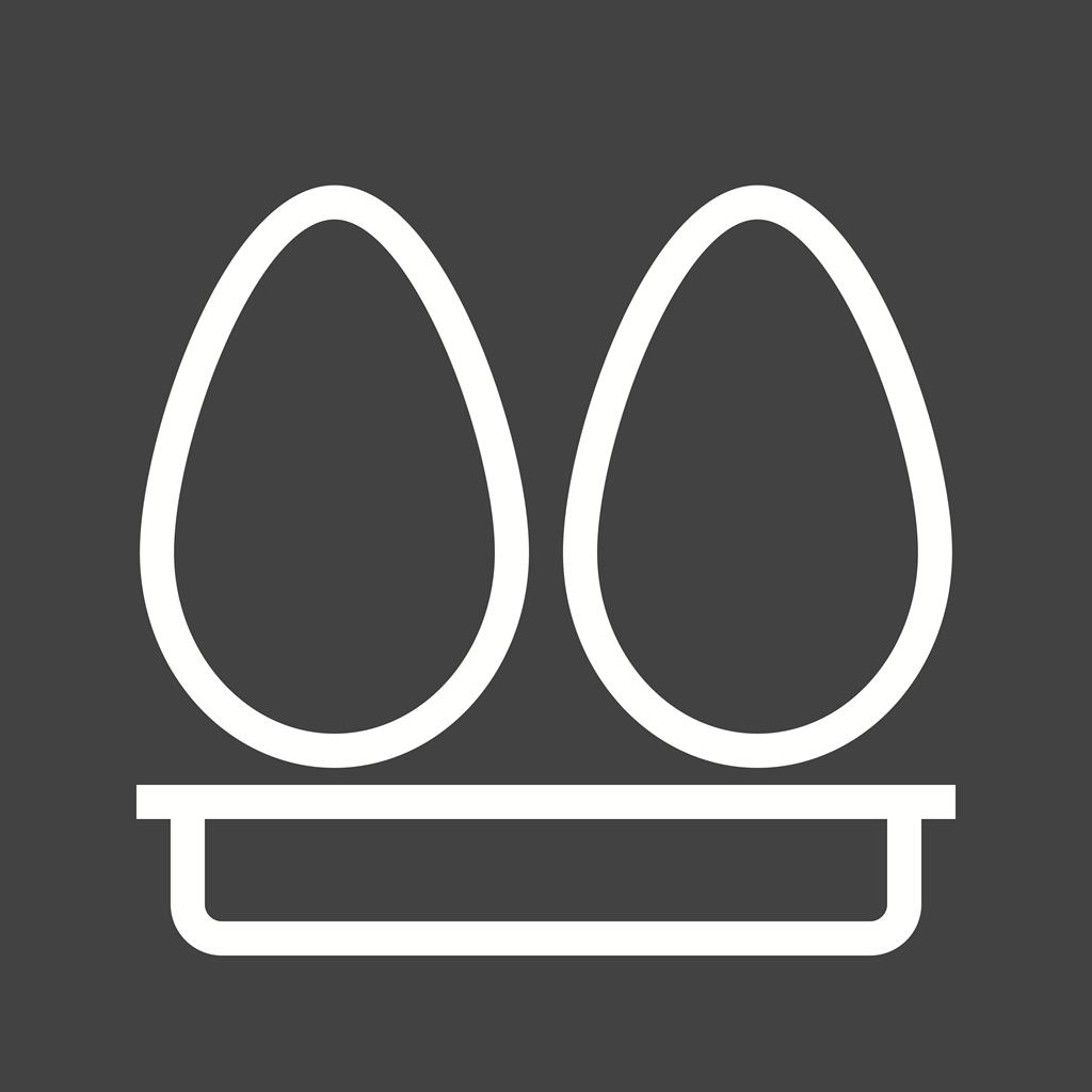 Eggs Line Inverted Icon