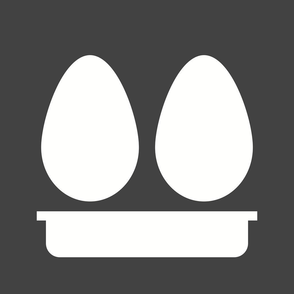 Eggs Glyph Inverted Icon