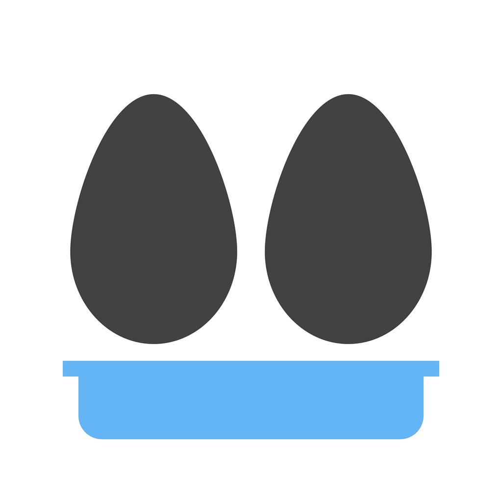 Eggs Blue Black Icon