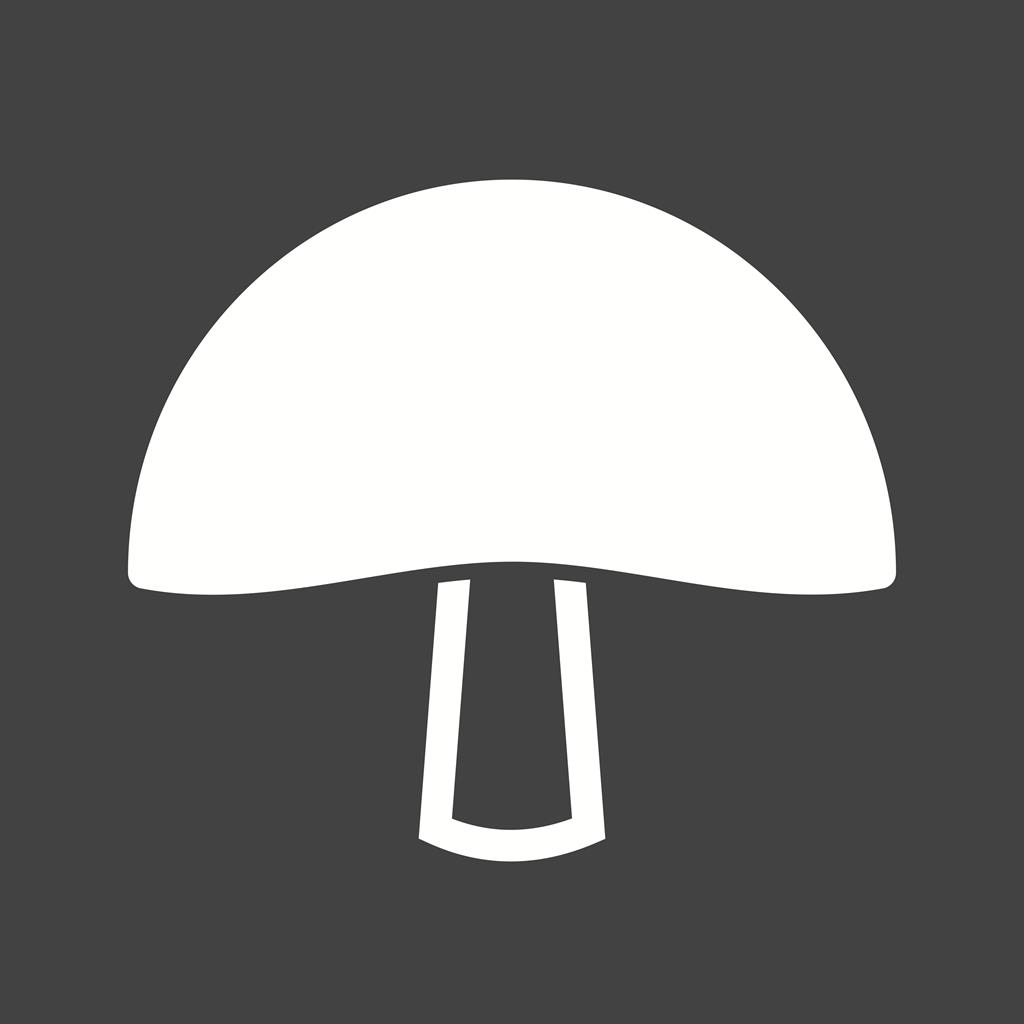 Mushroom Glyph Inverted Icon