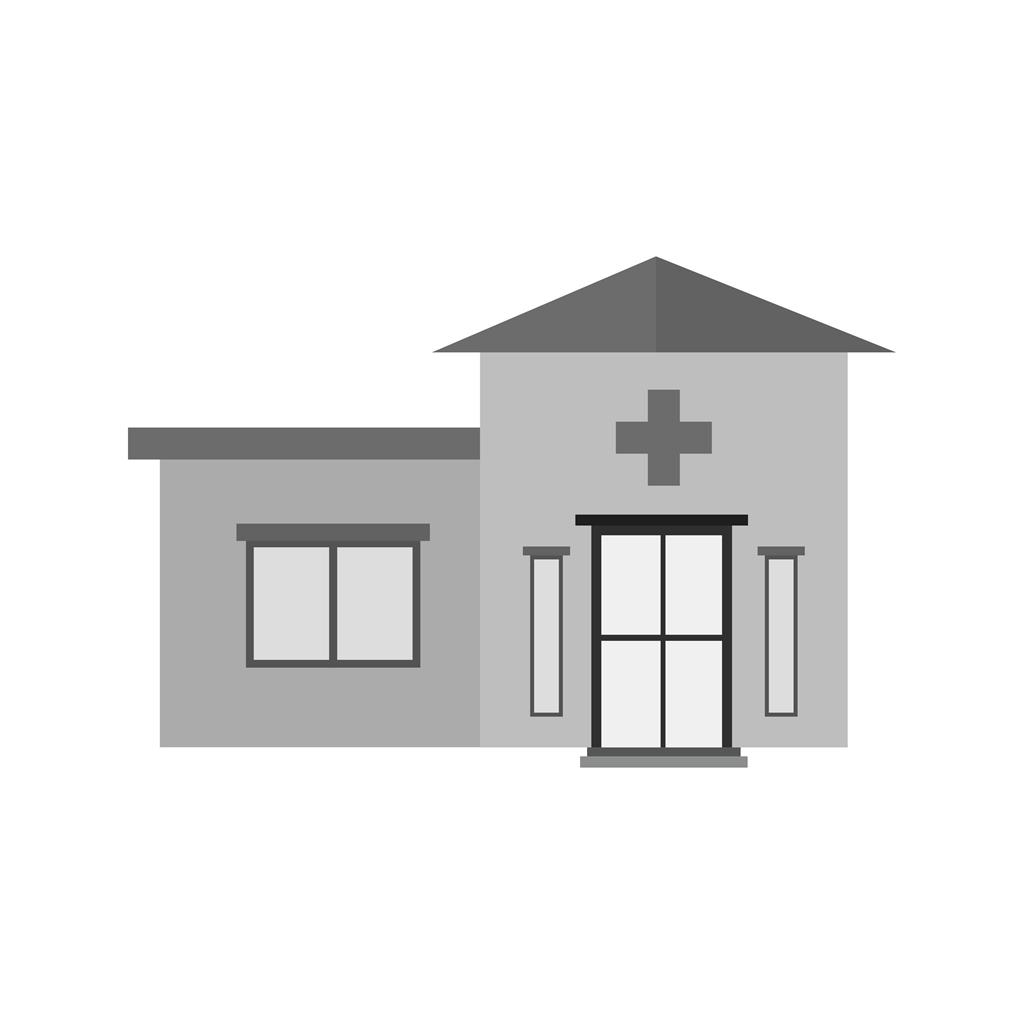 Emergency Room Greyscale Icon - IconBunny