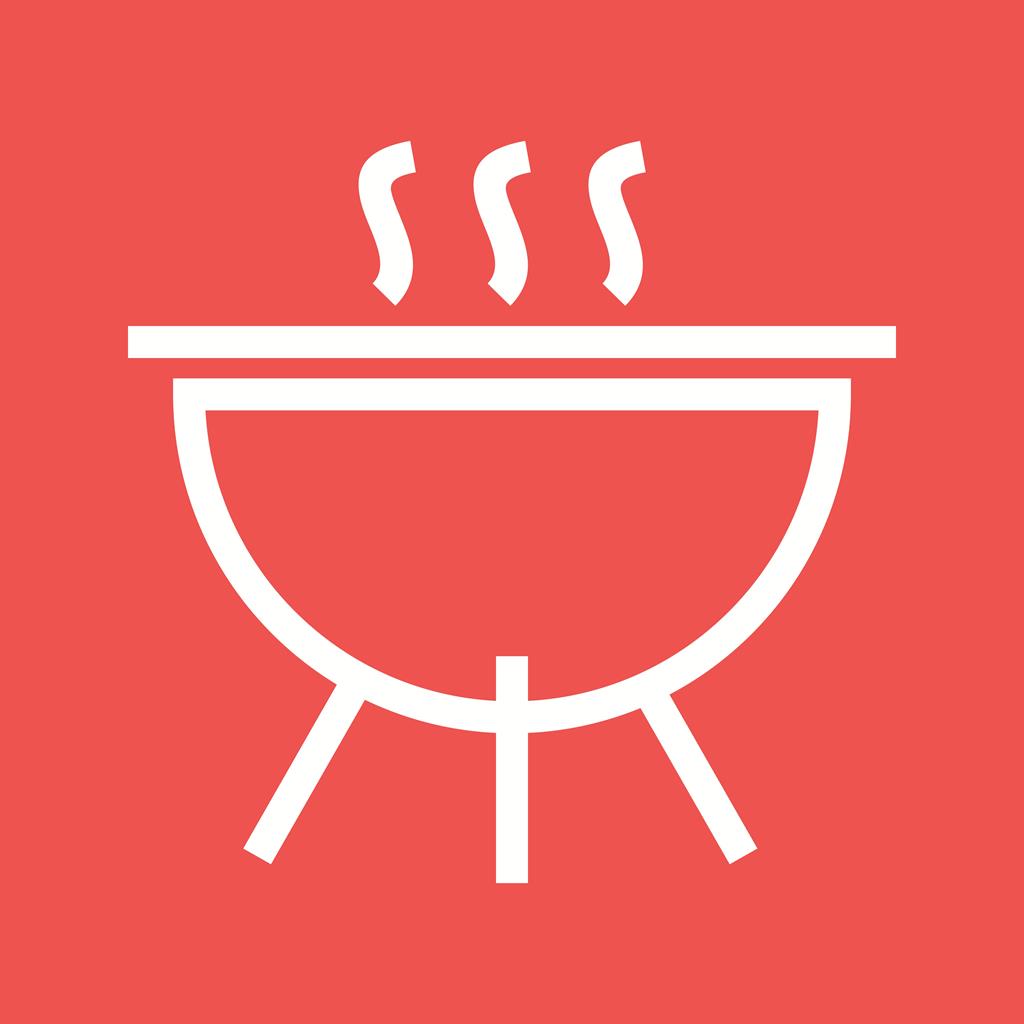 Cooking Pot Line Multicolor B/G Icon
