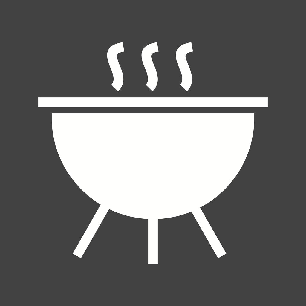Cooking Pot Glyph Inverted Icon