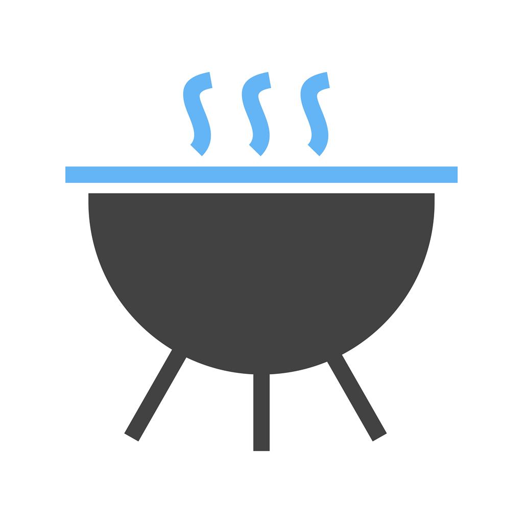 Cooking Pot Blue Black Icon