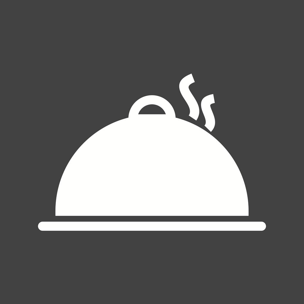 Hot Dinner Glyph Inverted Icon