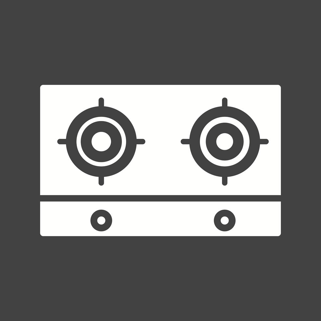 Cooking Stove Glyph Inverted Icon