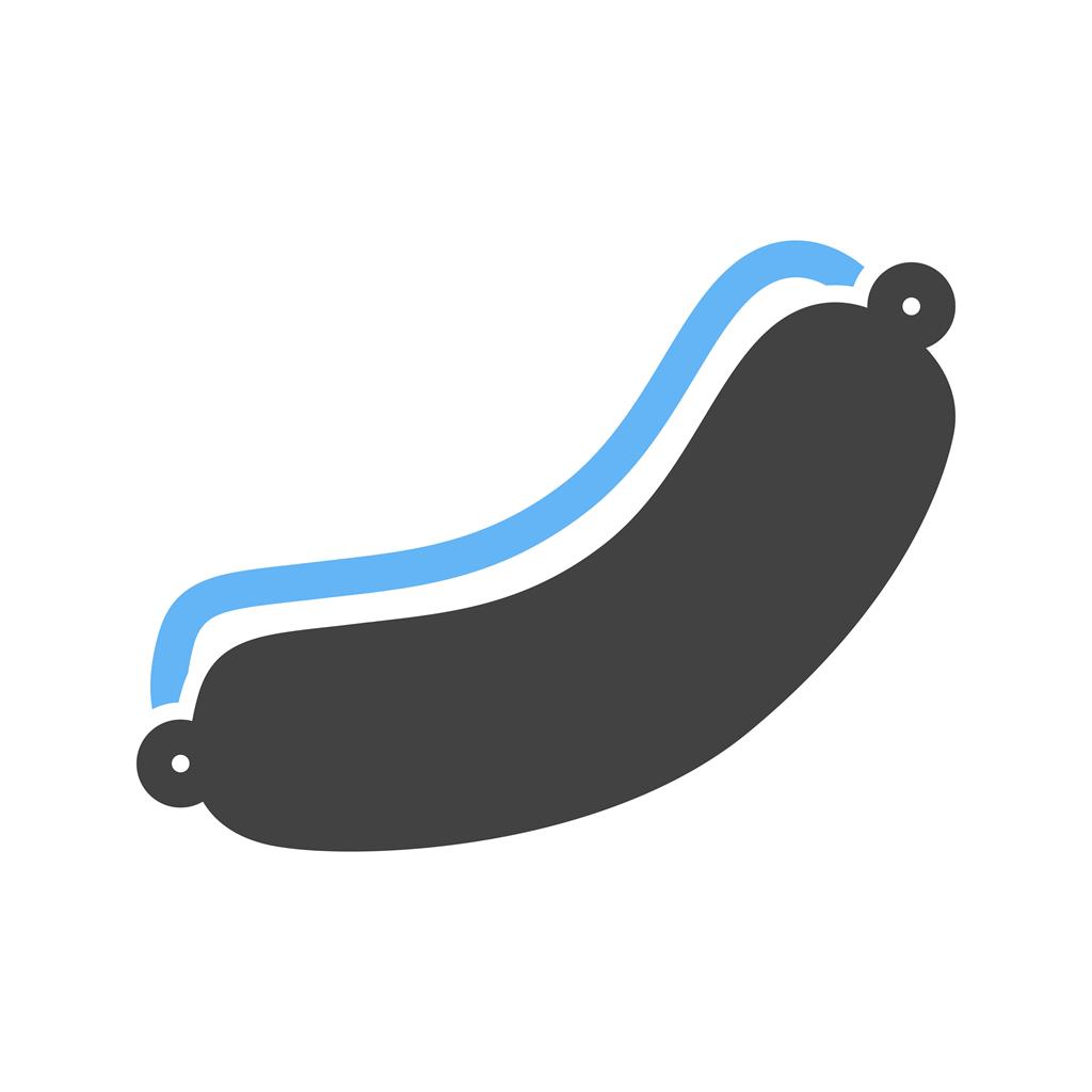 Hot Dog Blue Black Icon