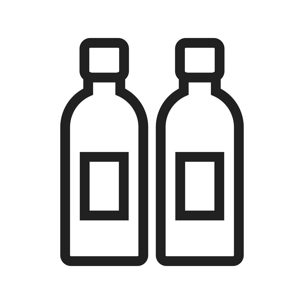Two Bottles Line Icon