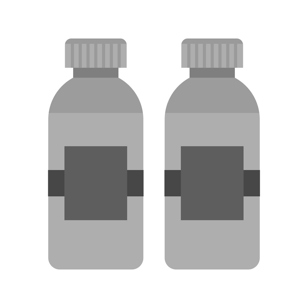 Two Bottles Greyscale Icon