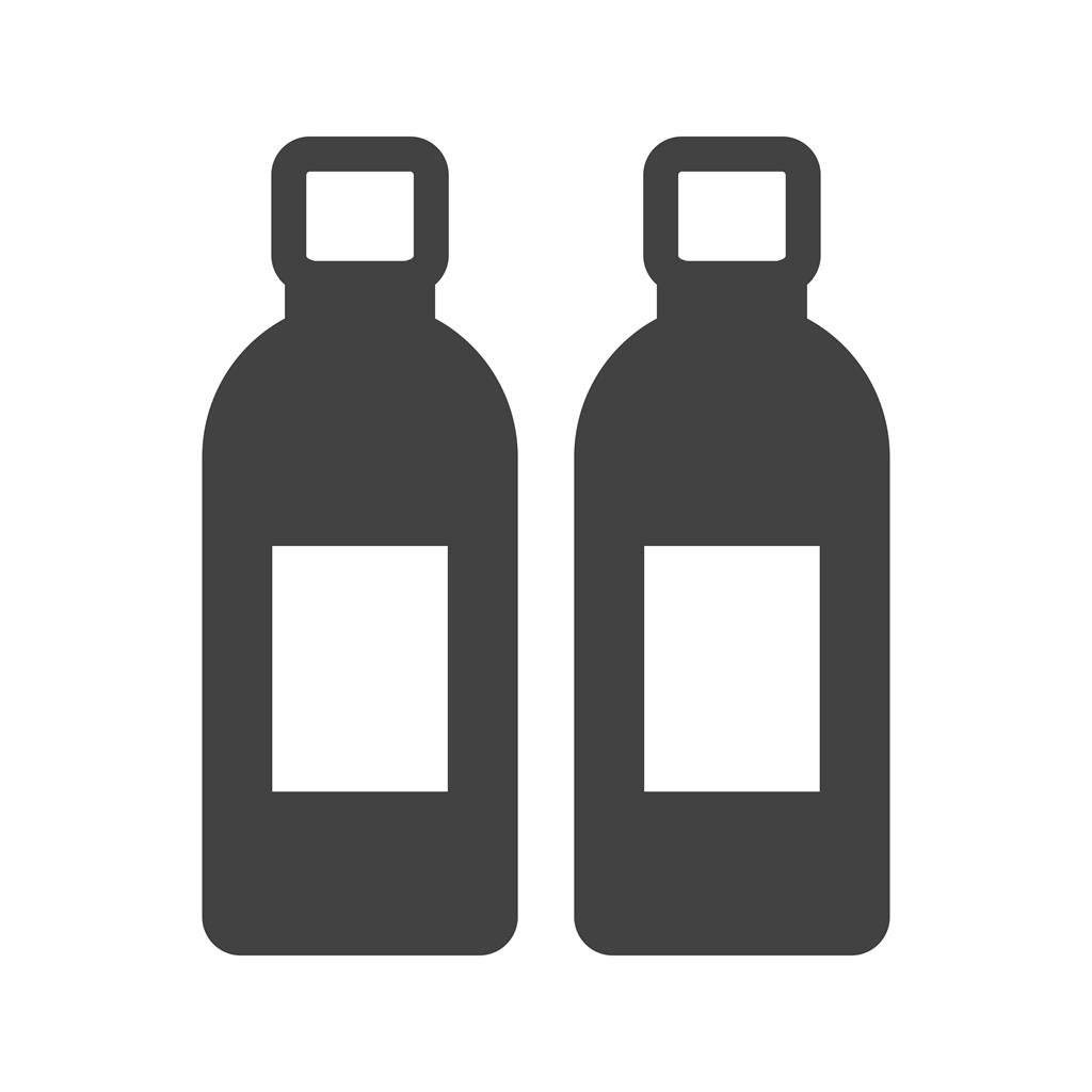 Two Bottles Glyph Icon